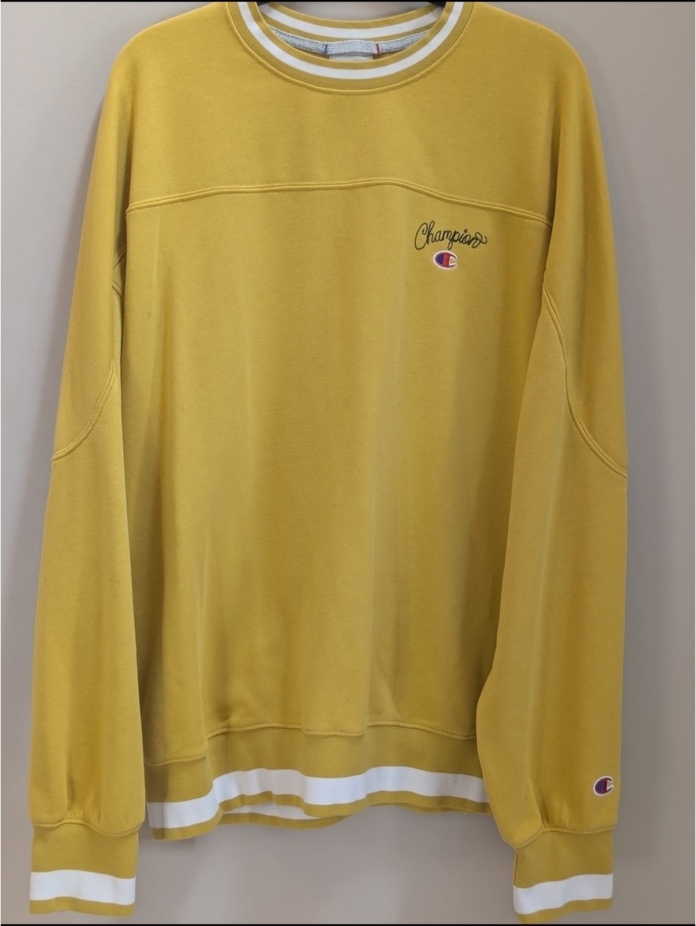 Champion Yellow Crewneck Oversized Sweatshirt